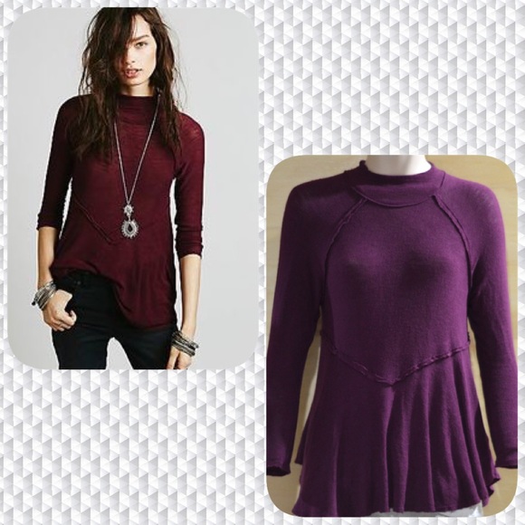 Free People Intimately Weekends Mock Neck Top - Picture 1 of 8